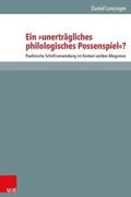 Ein ’unerträgliches philologisches Possenspi