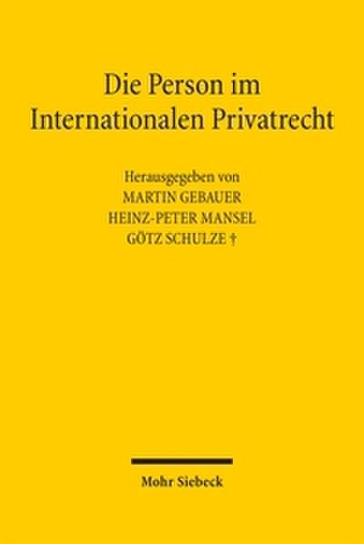 Die Person im Internationalen Privatrecht