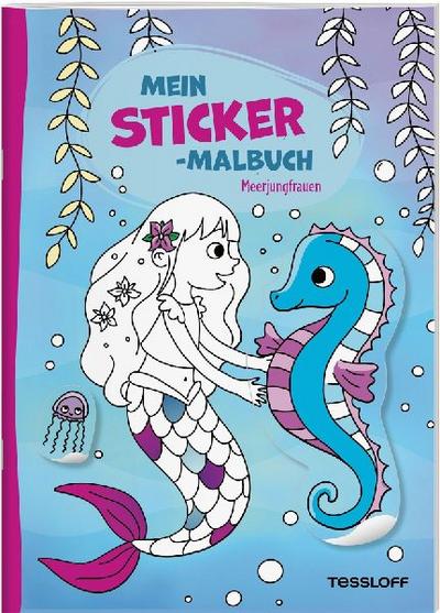 Mein Sticker-Malbuch. Meerjungfrauen