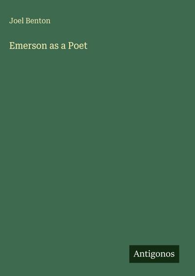 Emerson as a Poet