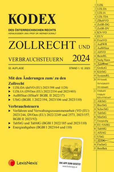 KODEX Zollrecht 2024 - inkl. App