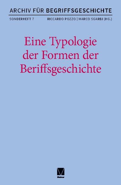 Eine Typologie der Formen der Begriffsgeschichte