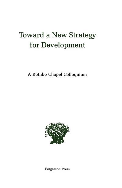 Toward a New Strategy for Development