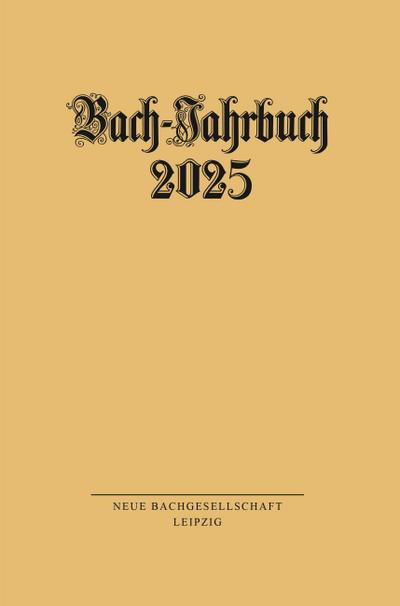 Bach-Jahrbuch 2025