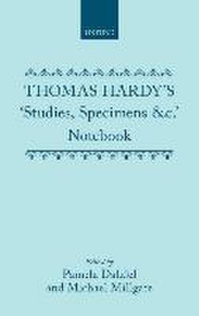 Thomas Hardy’s "Studies, Specimens &C." Notebook