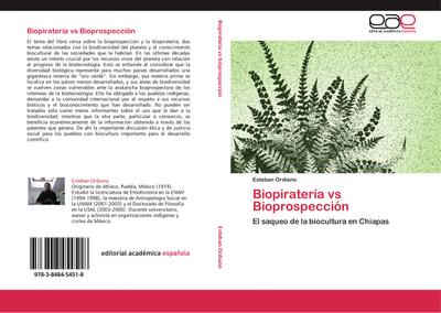 Biopiratería vs Bioprospección - Esteban Ordiano