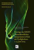 Vorträge des XXXV. Namenkundlichen Symposiums in K
