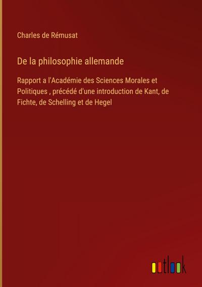 De la philosophie allemande