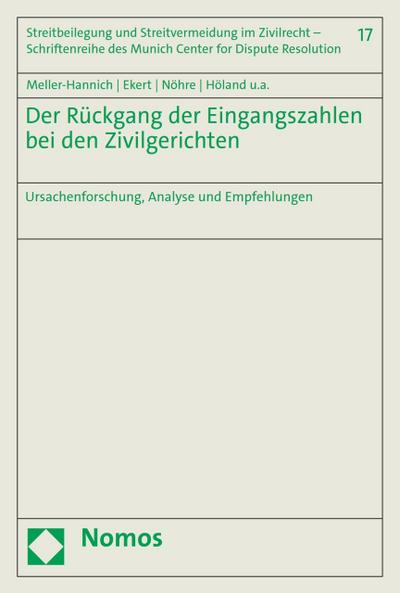 Der Rückgang der Eingangszahlen bei den Zivilgerichten