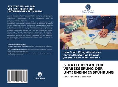STRATEGIEPLAN ZUR VERBESSERUNG DER UNTERNEHMENSFÜHRUNG
