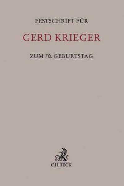 Festschrift für Gerd Krieger zum 70. Geburtstag