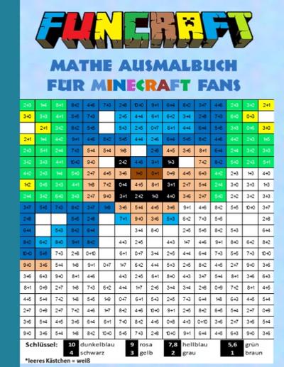 Funcraft - Mathe Ausmalbuch für Minecraft Fans