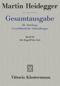 Gesamtausgabe Bd. 64. Der Begriff der Zeit
