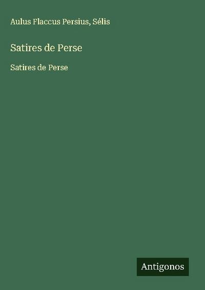 Satires de Perse