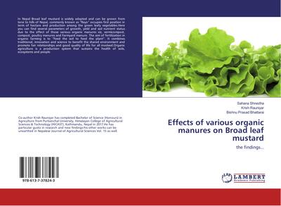 Effects of various organic manures on Broad leaf mustard