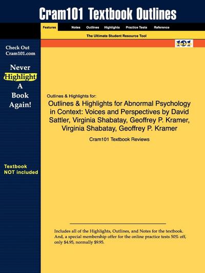 Outlines & Highlights for Abnormal Psychology in Context - Cram101 Textbook Reviews