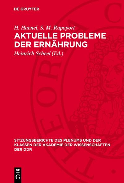 Aktuelle Probleme der Ernährung