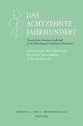 Das achtzehnte Jahrhundert. Zeitschrift der Deutschen Gesellschaft... / Kulturmuster der Aufklärung: Ein neues Heuristikum in der Diskussion (Das ... die Erforschung des achtzehnten Jahrhunderts)