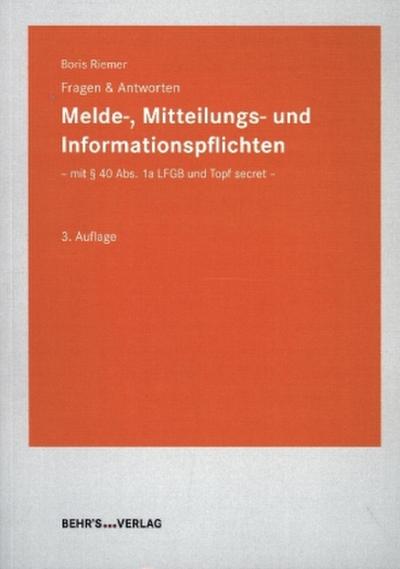 Melde-, Mitteilungs- und Informationspflichten