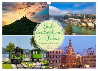 Süddeutschland im Fokus (Wandkalender 2026 DIN A3 quer), CALVENDO Monatskalender