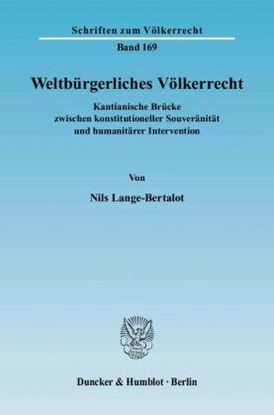 Weltbürgerliches Völkerrecht.
