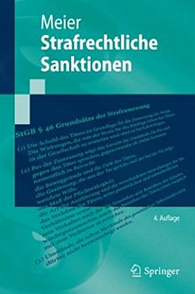 Strafrechtliche Sanktionen