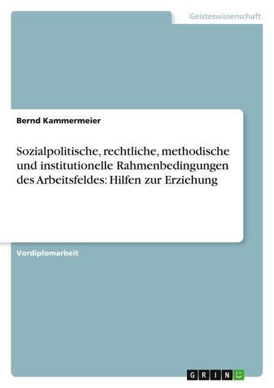 Sozialpolitische, rechtliche, methodische und institutionelle Rahmenbedingungen des Arbeitsfeldes: Hilfen zur Erziehung