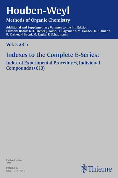 Houben-Weyl Methods of Organic Chemistry Vol. E 23b, 4th Edition Supplement