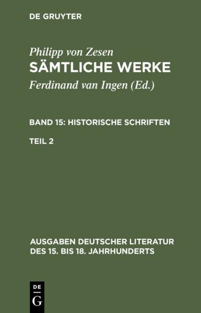 Historische Schriften. Zweiter Teil