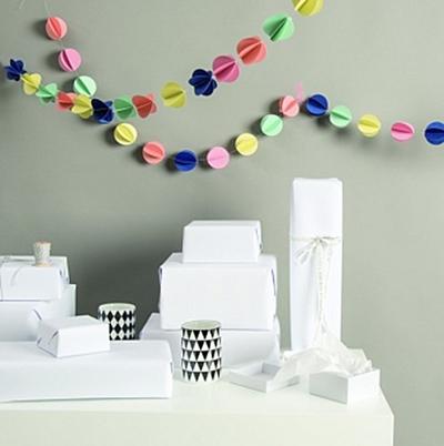 Rico Design Papier Girlande, Kugeln, Multi