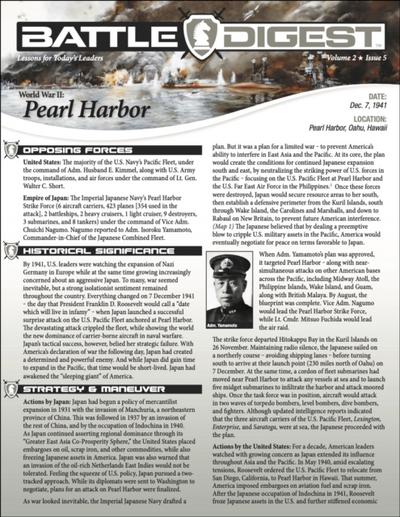 Battle Digest: Pearl Harbor