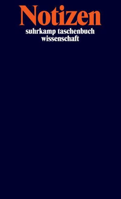 Notizbuch suhrkamp taschenbuch wissenschaft