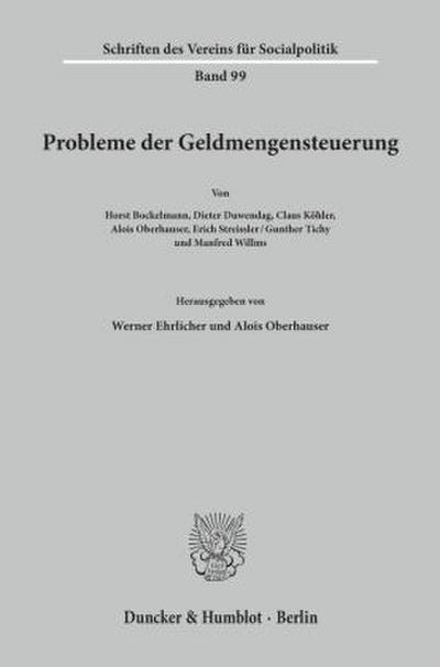 Probleme der Geldmengensteuerung.