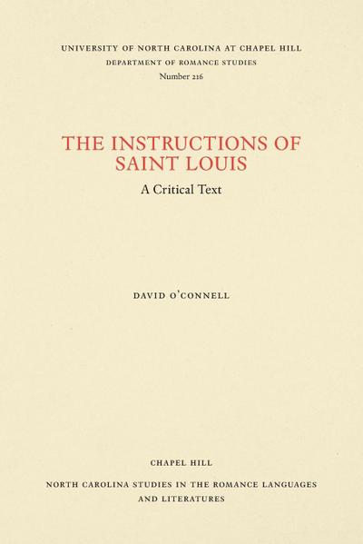 The Instructions of Saint Louis