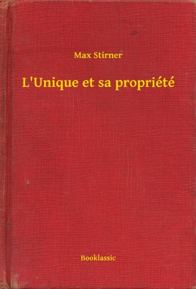 L’Unique et sa propriété