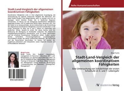Stadt-Land-Vergleich der allgemeinen koordinativen Fähigkeiten