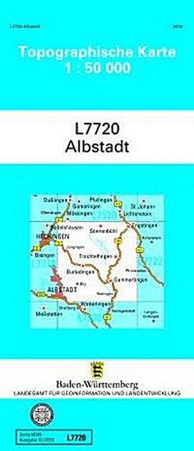 Topographische Karte Baden-Württemberg Albstadt