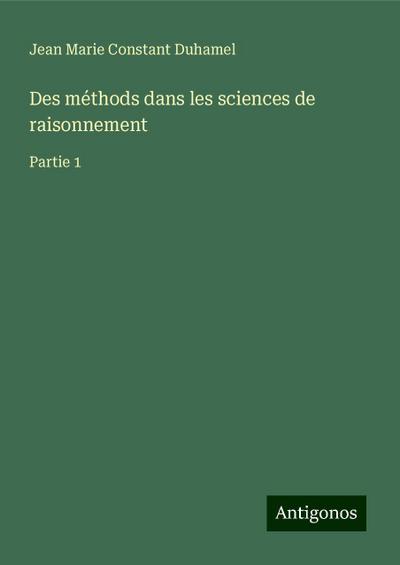 Des méthods dans les sciences de raisonnement