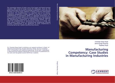 Manufacturing Competency: Case Studies in Manufacturing Industries