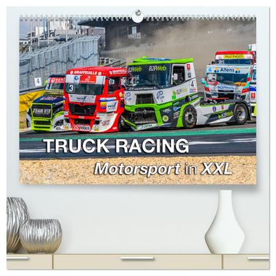 TRUCK RACING - Motorsport in XXL (hochwertiger Premium Wandkalender 2024 DIN A2 quer), Kunstdruck in Hochglanz