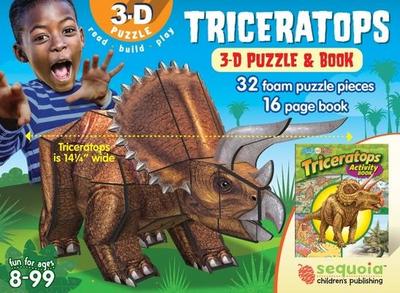 Triceratops 3-D Puzzle and Book