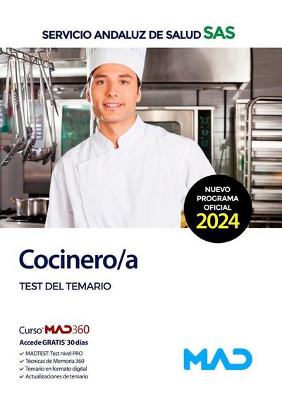 Cocinero/a. Test y casos prácticos. Servicio Andaluz de Salud (SAS)