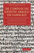 De l’emploi du génitif absolu en Sanscrit