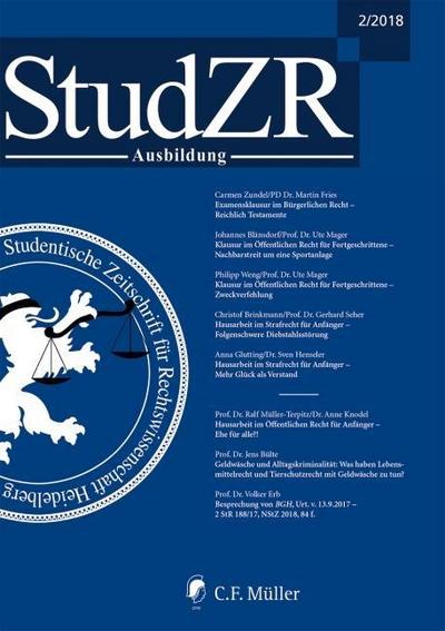 Studentische Zeitschrift für Rechtswissenschaft  02/2018