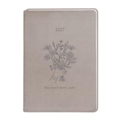 Terminplaner Lederlook 2027 Taupe