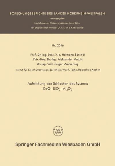 Aufstickung von Schlacken des Systems CaO-SiO2-Al2O3