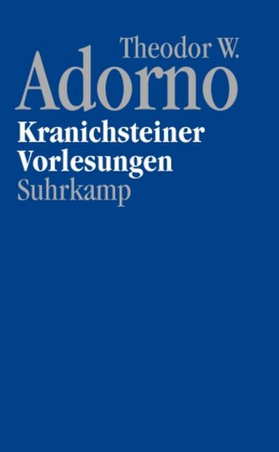 Nachgelassene Schriften Kranichsteiner Vorlesungen, m. DVD-Audio