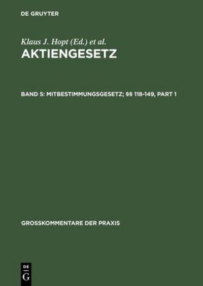 Mitbestimmungsgesetz; §§ 118-149