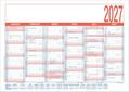 Arbeitstagekalender kaschiert A4 2027