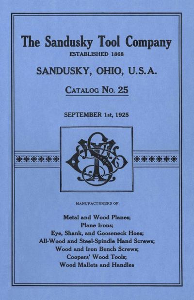 Sandusky Tool Co. 1925 Catalog